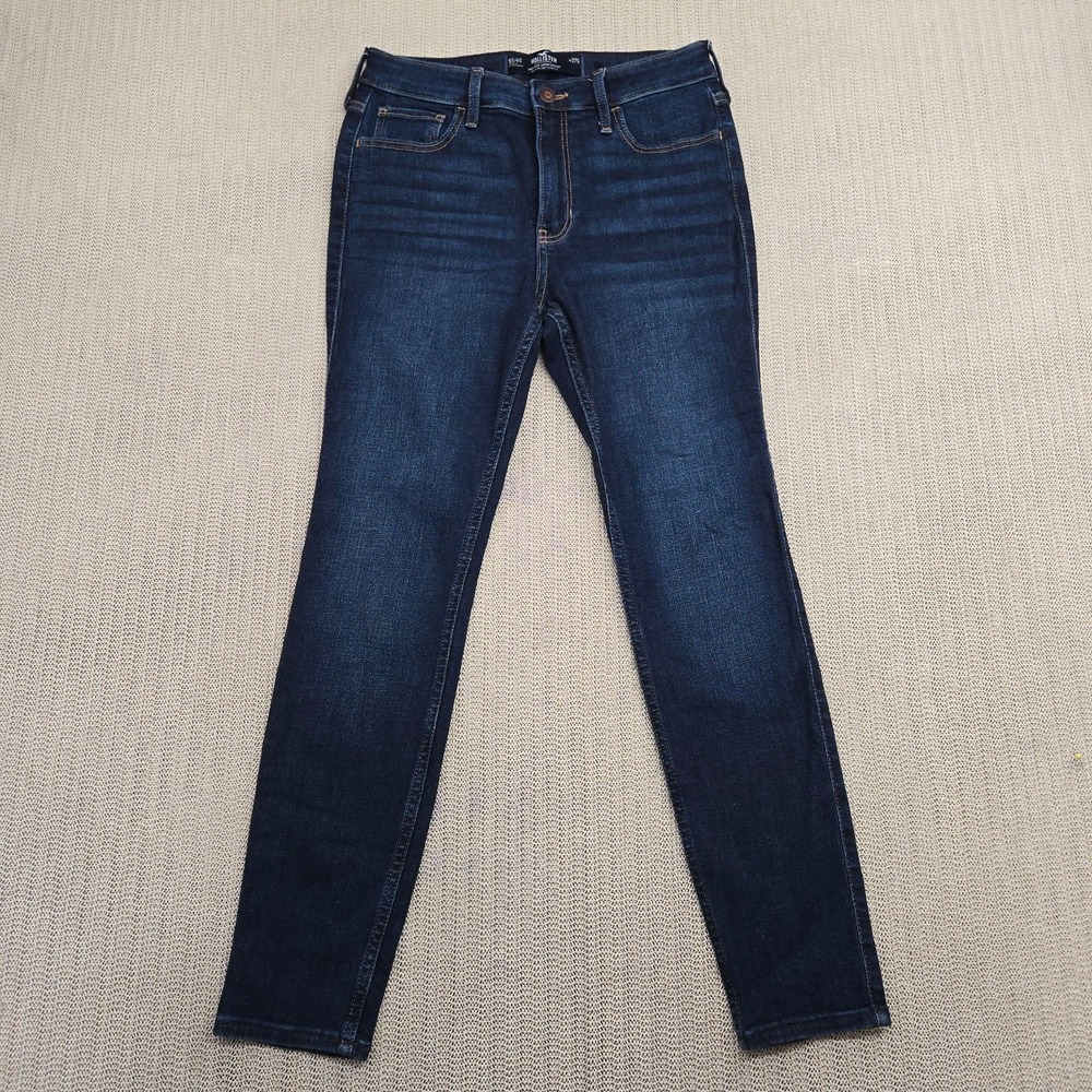 Hollister Jeans Womens 5S/4S 27x26 Blue High Rise Super Skinny Stretch Dark Wash